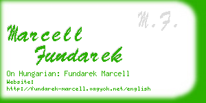 marcell fundarek business card